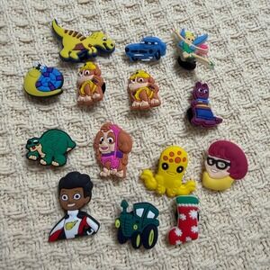 14 piece Mixed Character Shoe Charms for Crocs Paw Patrol Tinkerbell Dinosaur